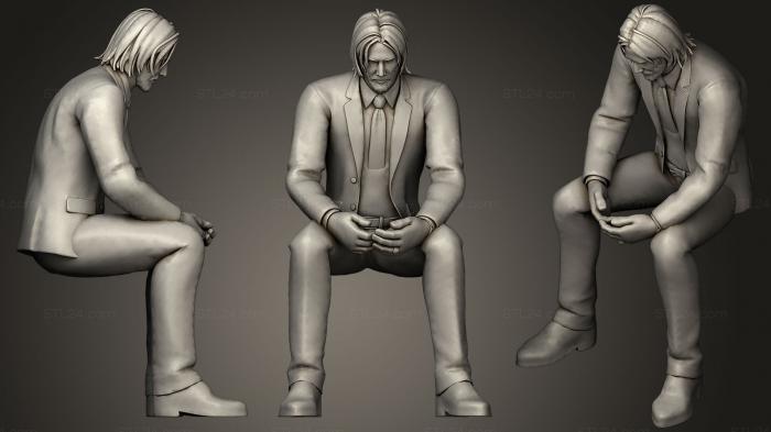 Statues of famous people (Sad John Wick, STKC_0313) 3D models for cnc